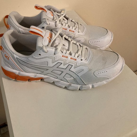 Shoes - Asics GEL-QUANTUM 90 White/Sun Peach Running Sneakers